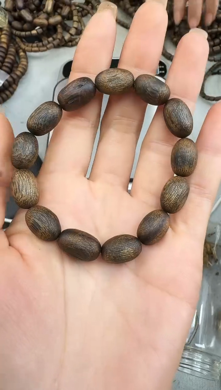 沉香手串0912张勺子枣珠沉水单圈多样性发一