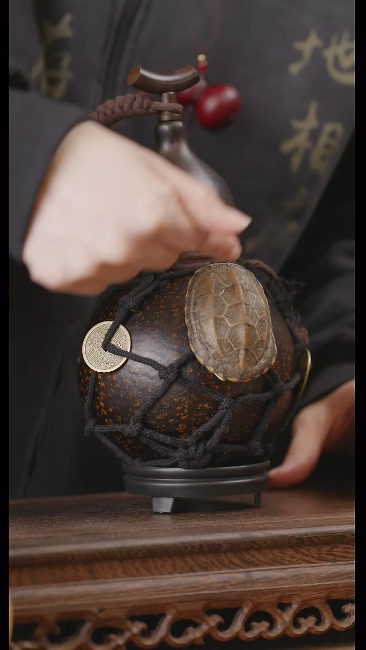 【闪购商品】212号精品天然大漆工艺防渗内胆酒葫芦~