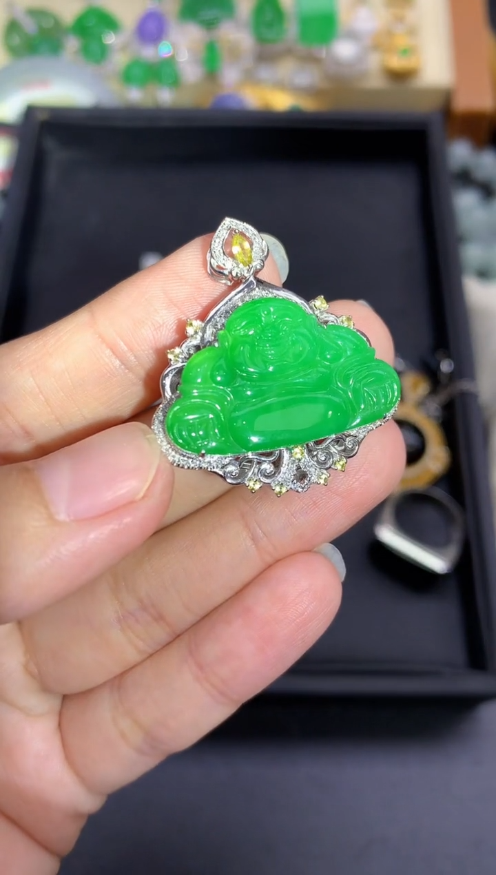 颈饰18K金镶嵌翡翠626中国好珍宝