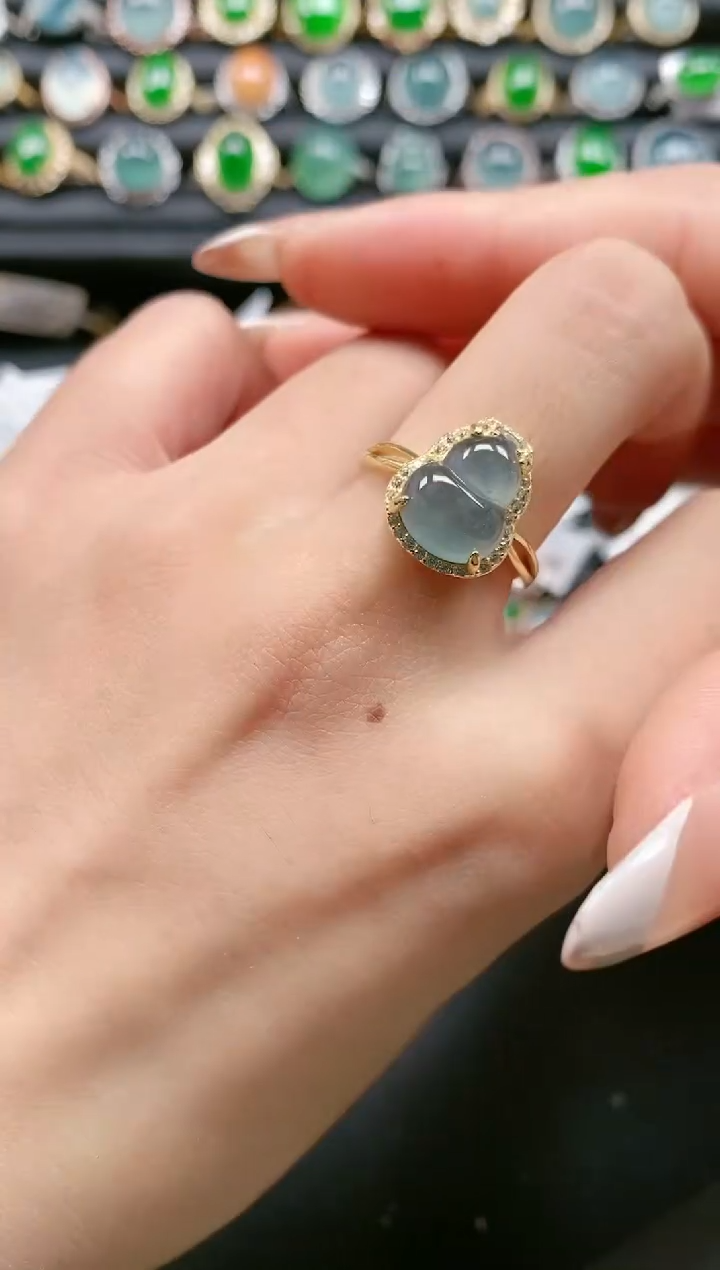 【闪购商品】翡翠戒指银S925镶嵌111111