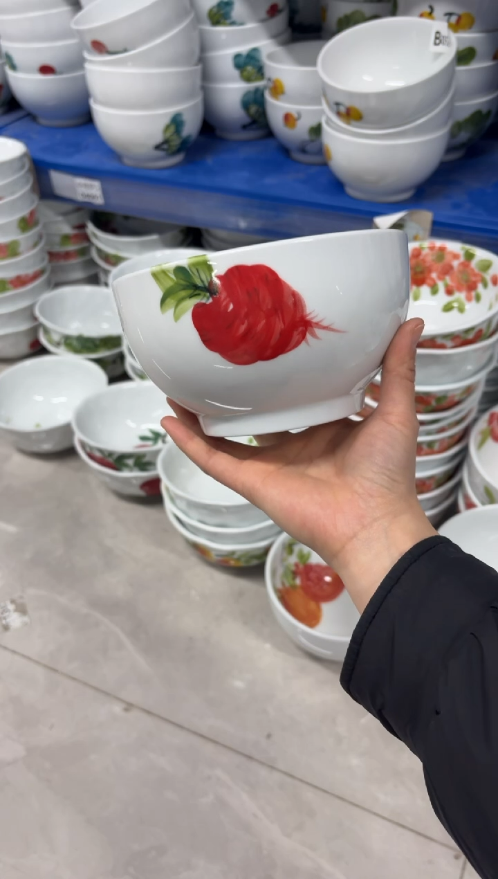 景德镇高温陶瓷食品级手绘釉中彩-中罗汉碗