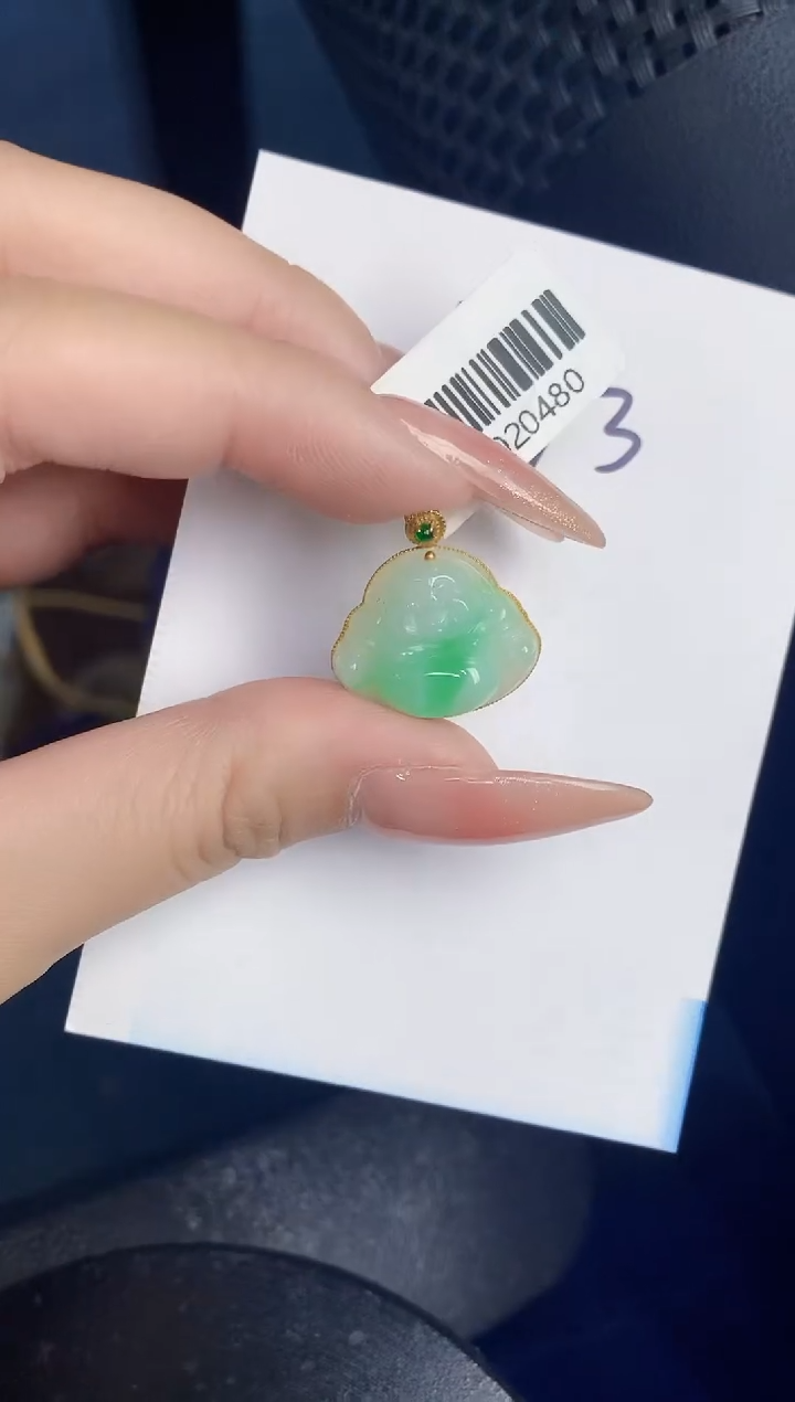 【闪购商品】翡翠颈饰18K金镶嵌000000000