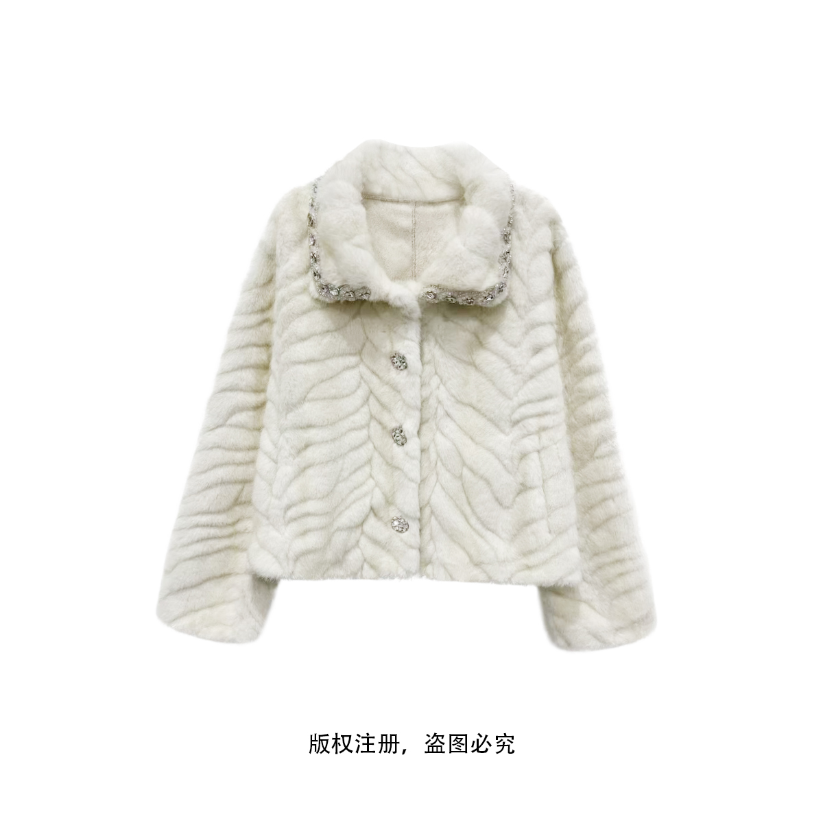 新款时尚百搭翻领设计休闲外套女25011242