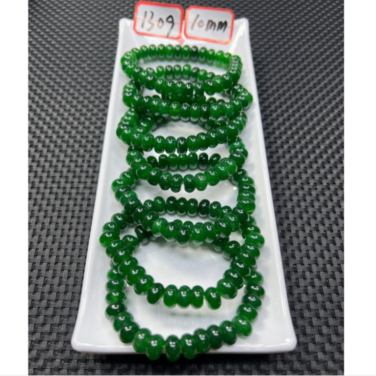 蜡绿算盘珠10mm手串发一条I41