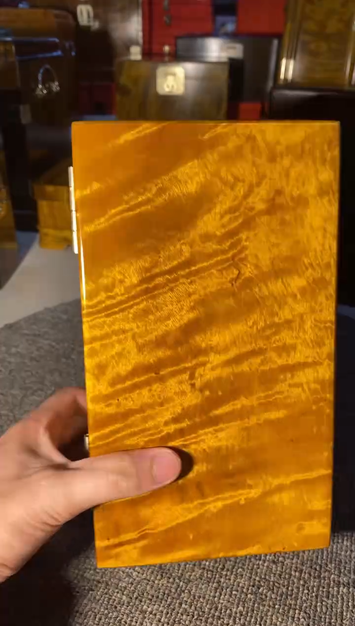 【闪购商品】金丝楠木艺金丝楠首饰盒F13