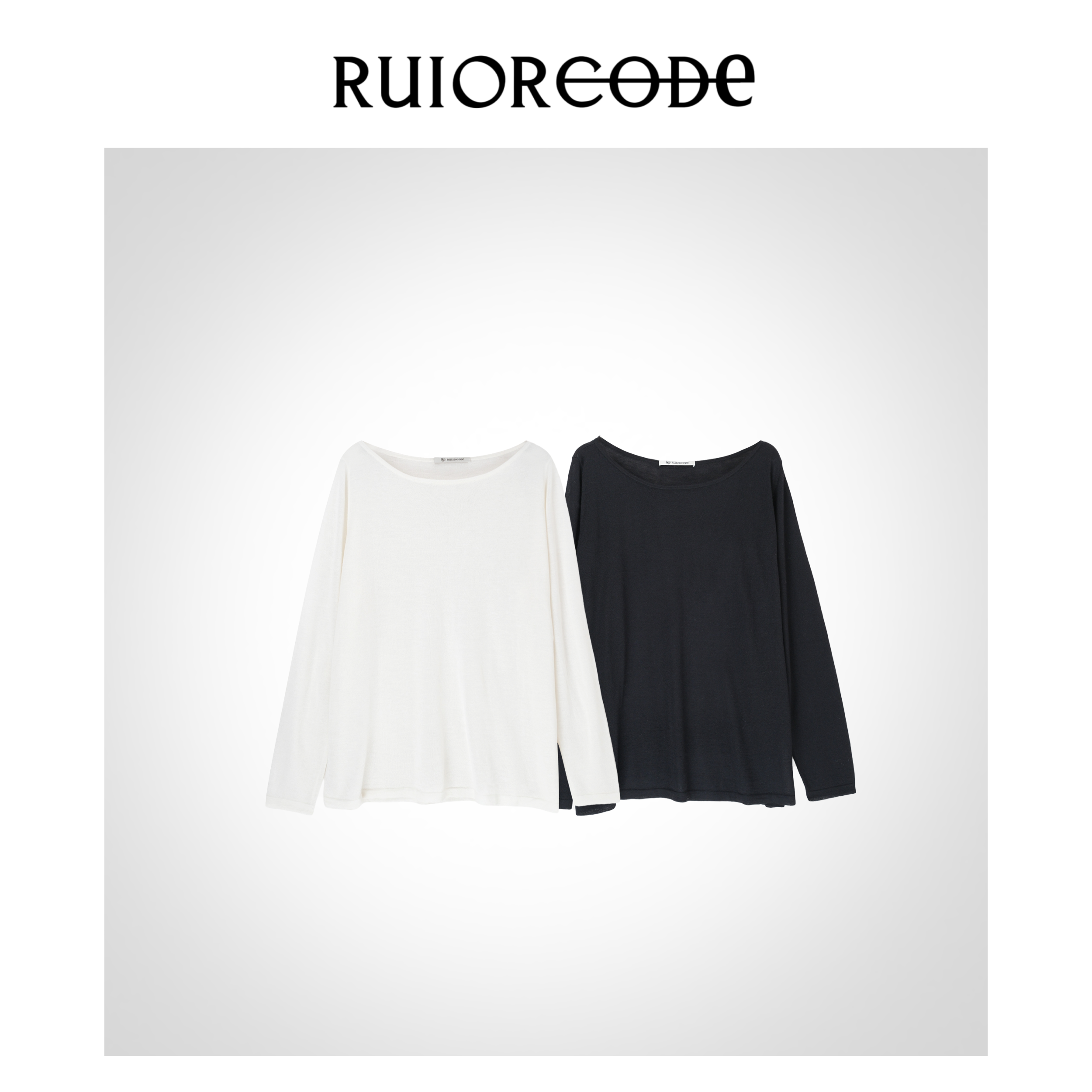 【RUIORCODE】轻薄大U领丝 羊绒混纺长袖轻薄针织衫 理性消费！！