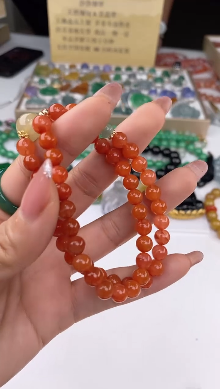 【闪购商品】南红玛瑙手链未镶嵌25949/静静聊翠