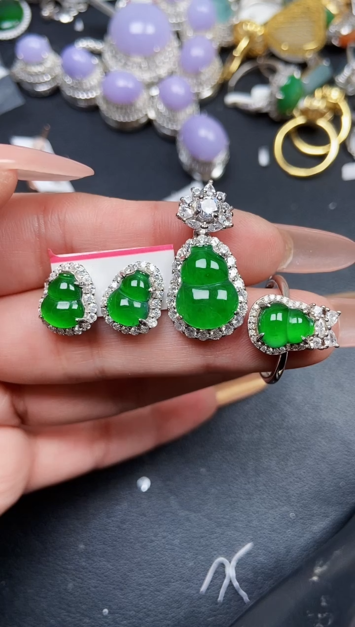 【闪购商品】翡翠颈饰银S925镶嵌0523