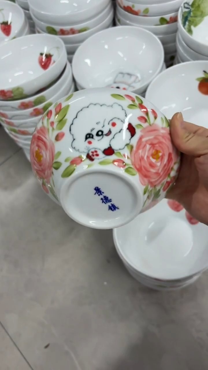 景德镇手绘釉中彩（食品级）葫芦碗