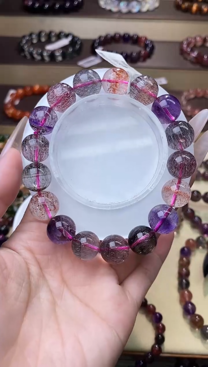 【闪购商品】水晶手链未镶嵌黑加仑超七单圈12m+