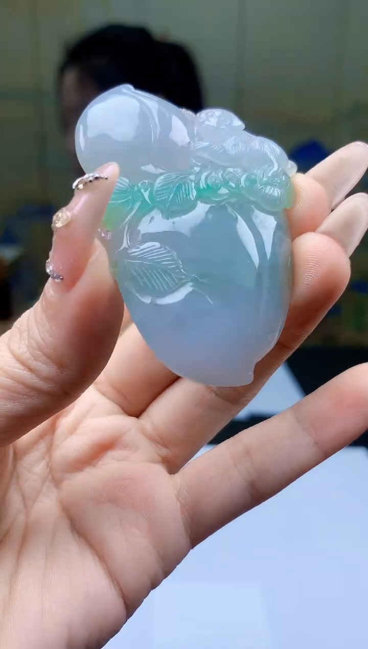 【闪购商品】定制翡翠未镶嵌4902ty-毛货挂件76