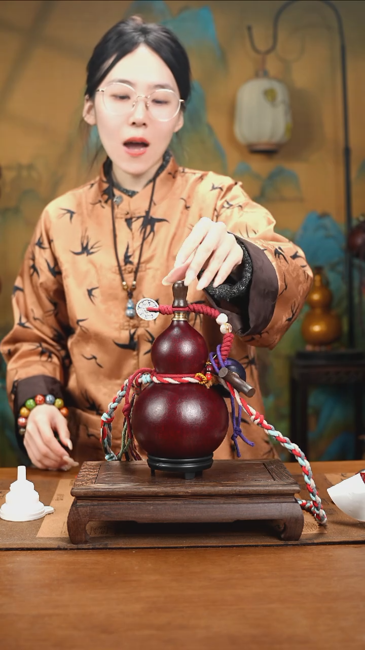 YG039藏绳款大漆酒葫芦（现货现发）+小手捏