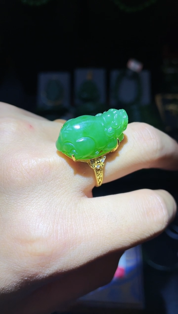 【闪购商品】和田玉戒指银S925镶嵌多样性发一