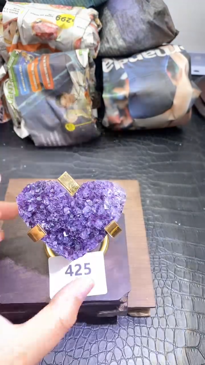 【闪购商品】紫晶1未镶嵌爱心425号