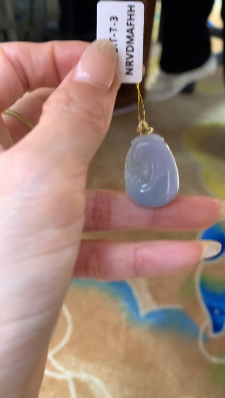 【闪购商品】翡翠颈饰18K金镶嵌如意