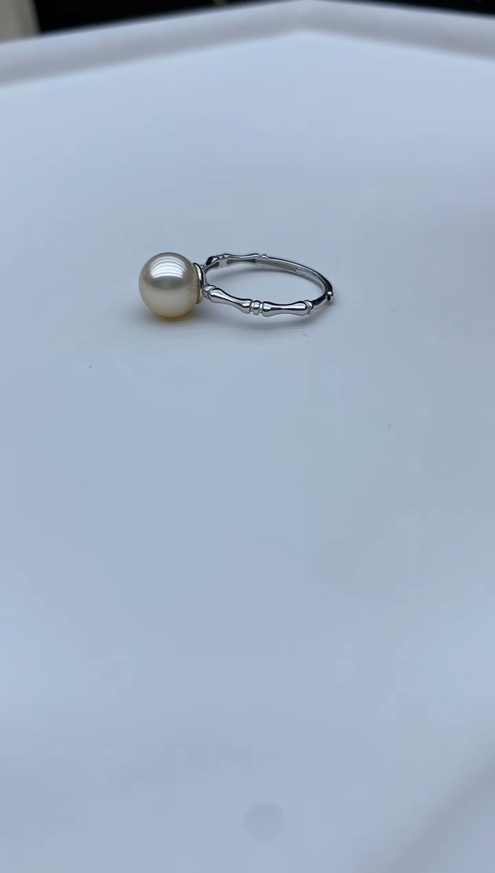 【闪购商品】海水珍珠戒指银S925镶嵌8-8.5mm