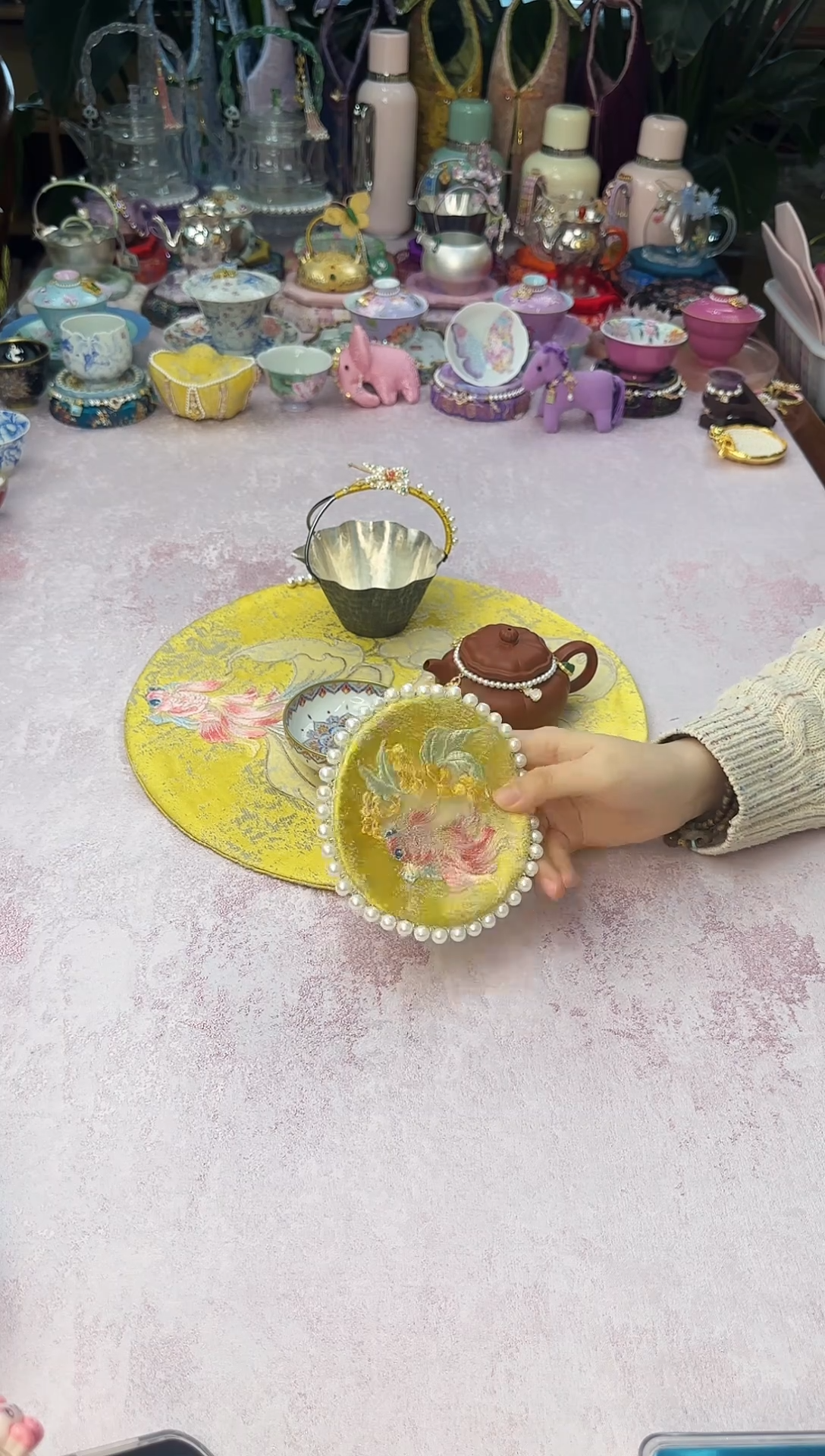 52锦鲤黄色杯垫现货