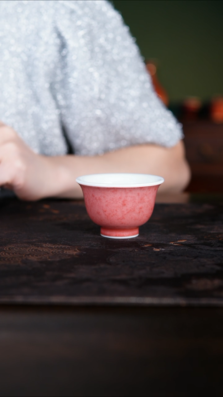 其他白泥景德镇纯手工豇豆红