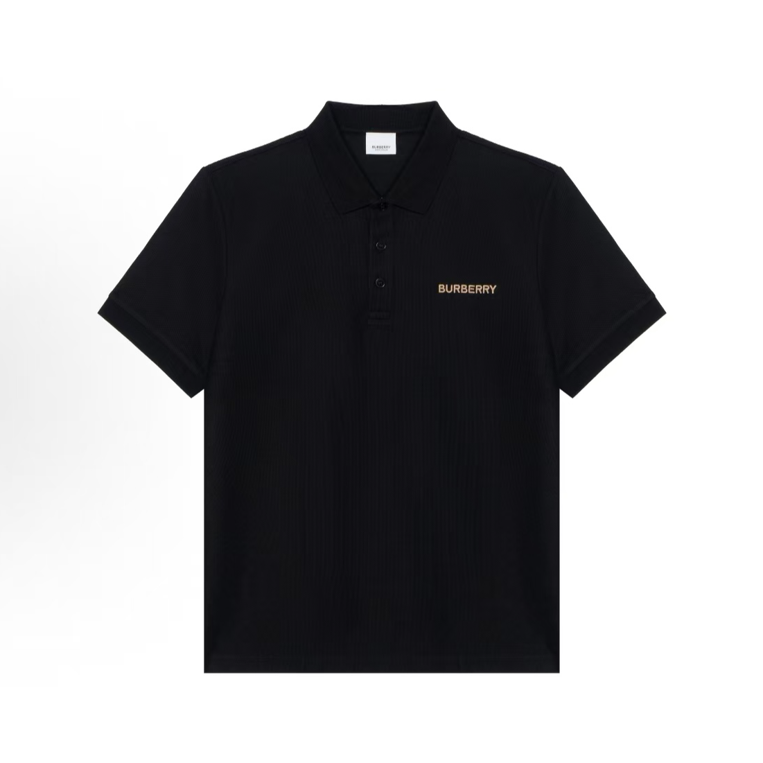 Burberry博柏利 SS24 Logo字母刺绣短袖Polo衫 男款 黑色