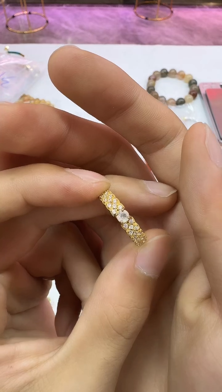 银S925镶嵌戒指长石1225m005多样性发其一