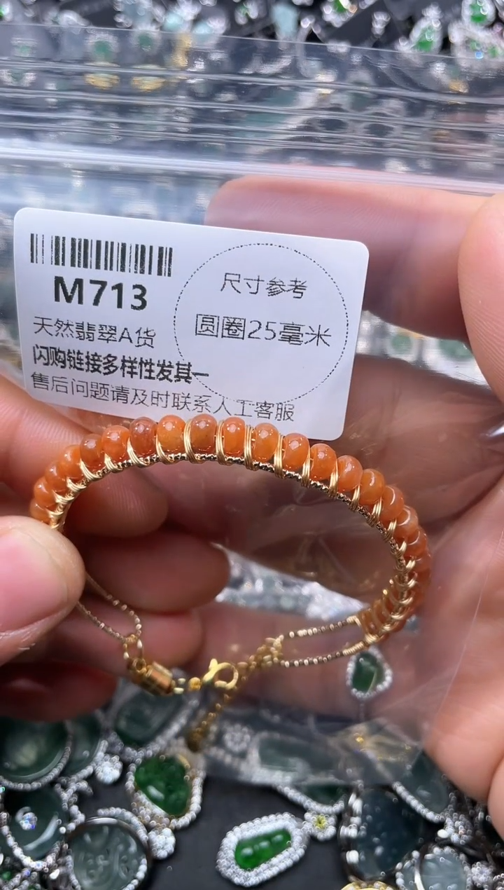 【闪购商品】翡翠颈饰未镶嵌M713半镯