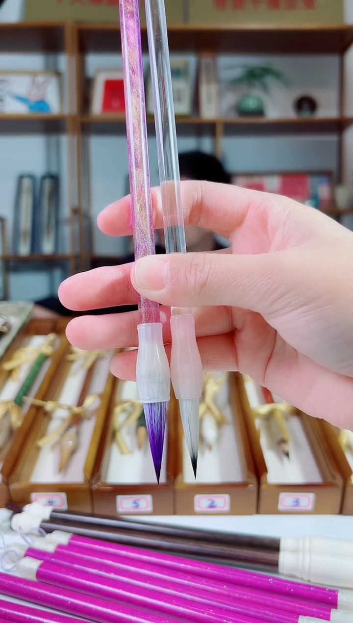 亚克力紫色粉色杆蓝紫羊3.0一对