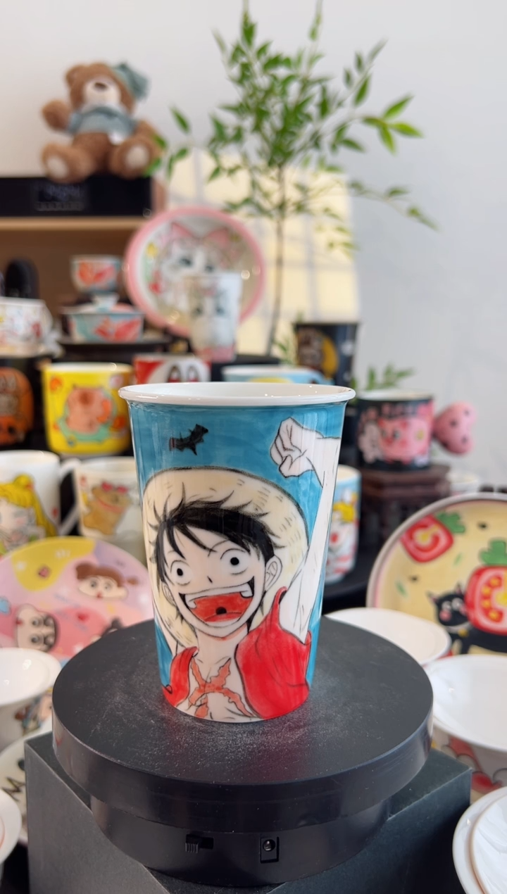 【闪购商品】摆件手工手绘陶瓷小杯杯