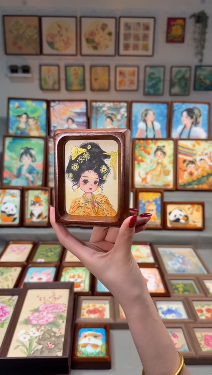 国画贵妃女孩 手绘国画4