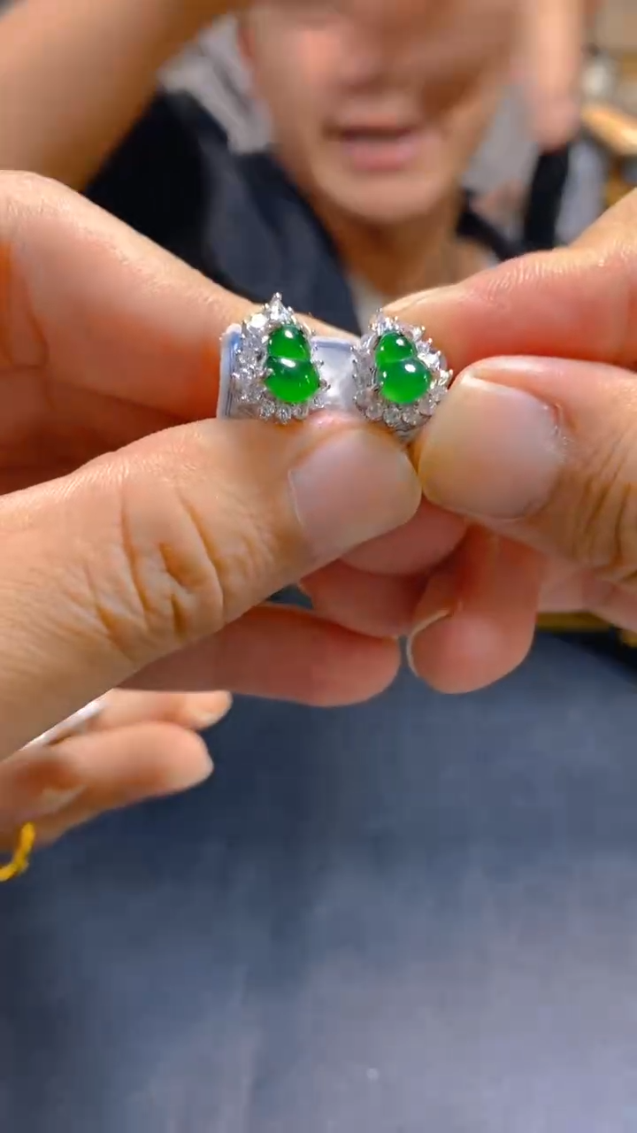 【闪购商品】翡翠耳饰未镶嵌1051977940多样性发一