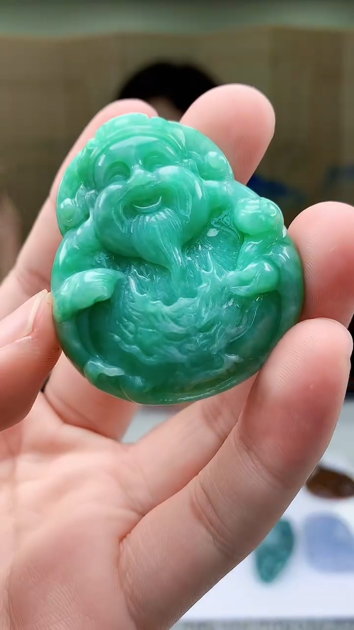 【闪购商品】定制翡翠未镶嵌4829bb-毛货挂件49