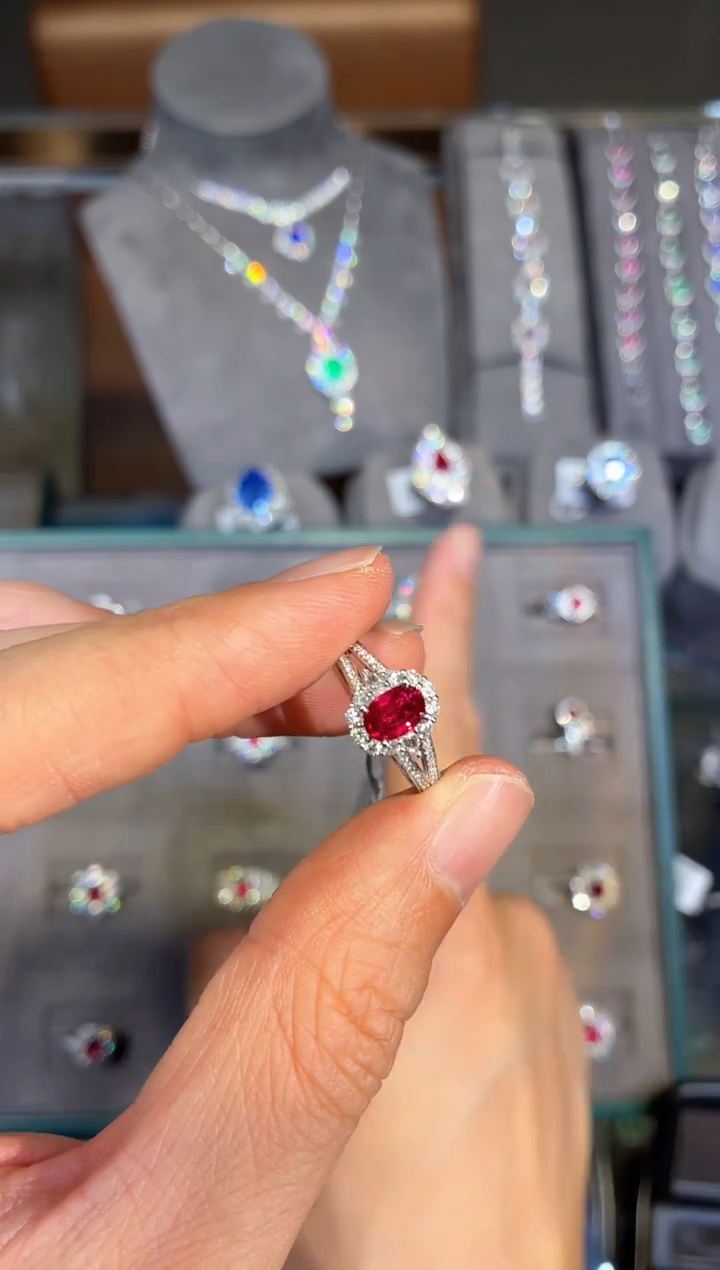 18K金镶嵌戒指红宝石【闪购】1.02ct/七天鉴赏/无烧鸽血红