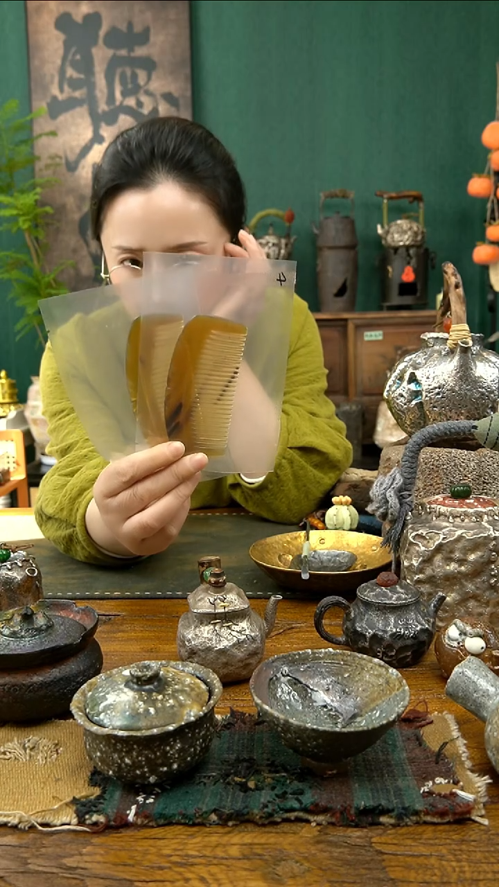 福利不退换水牛角梳子茶道配零