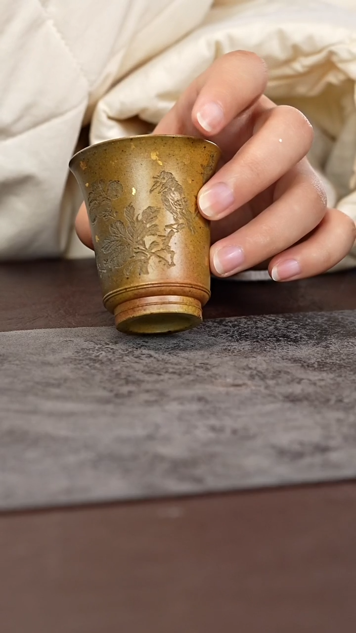 茶杯紫泥柴烧本绿闻香杯