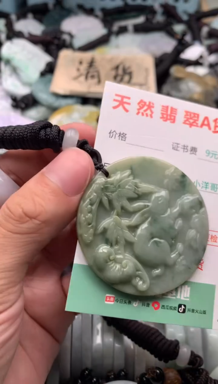 翡翠未镶嵌吊坠(不含链)1