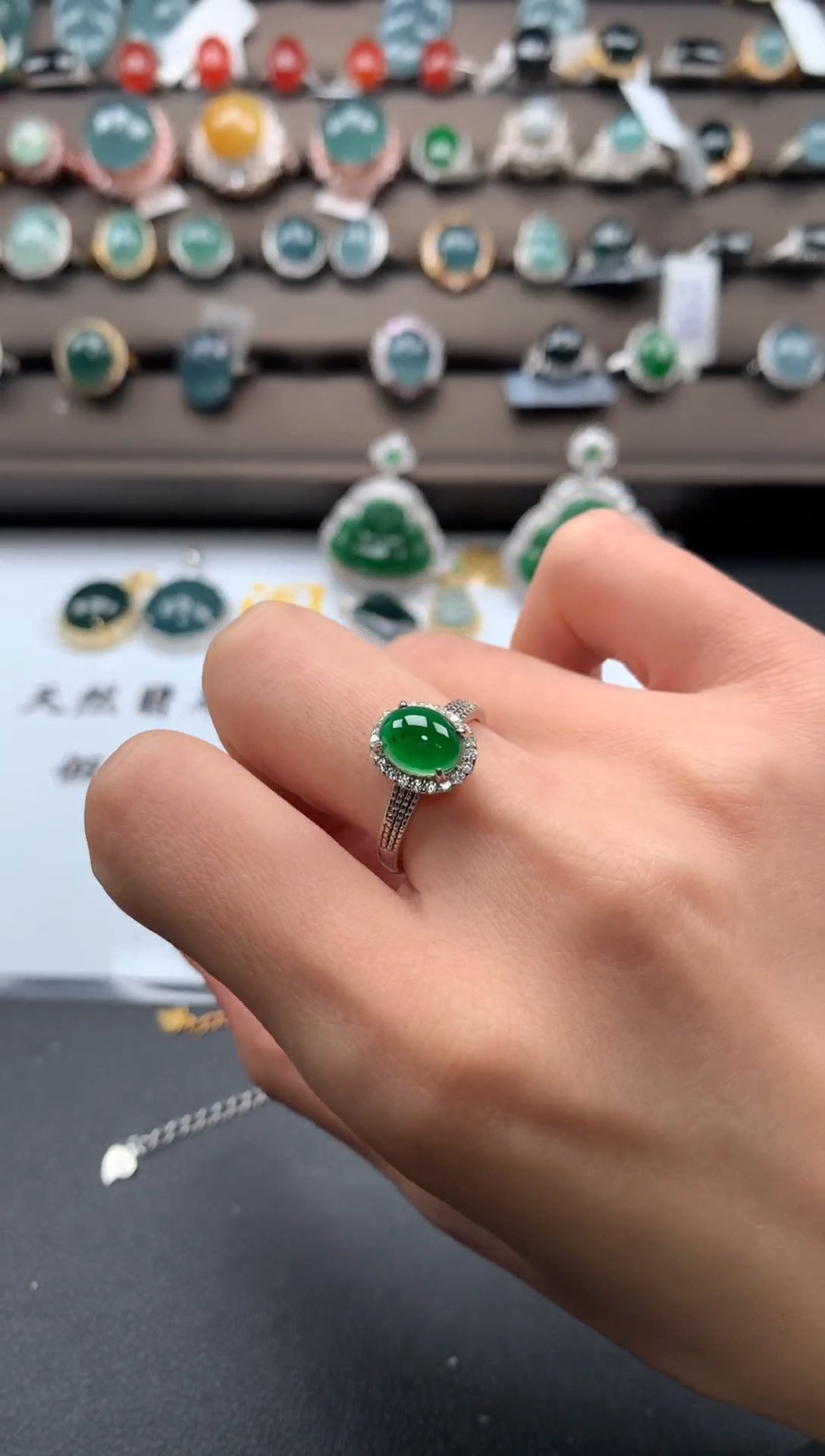 【闪购商品】翡翠戒指银S925镶嵌21321321