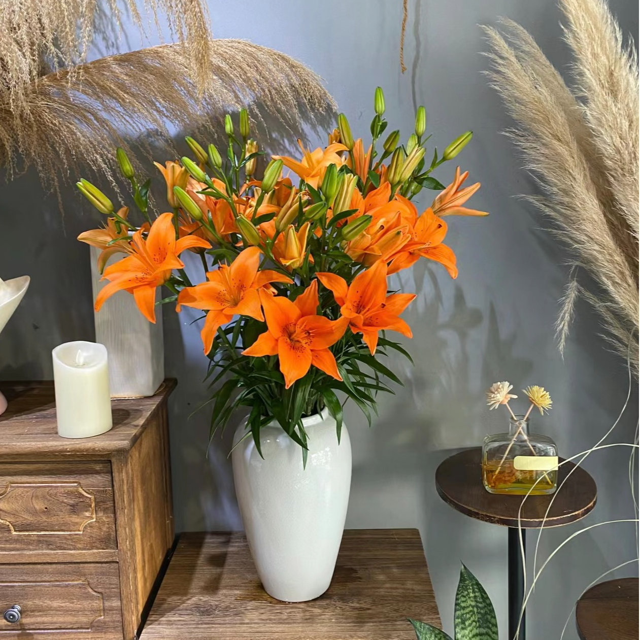 【橙色梦想】无香味的百合 花期长的家居鲜花 任意两单顺丰包邮