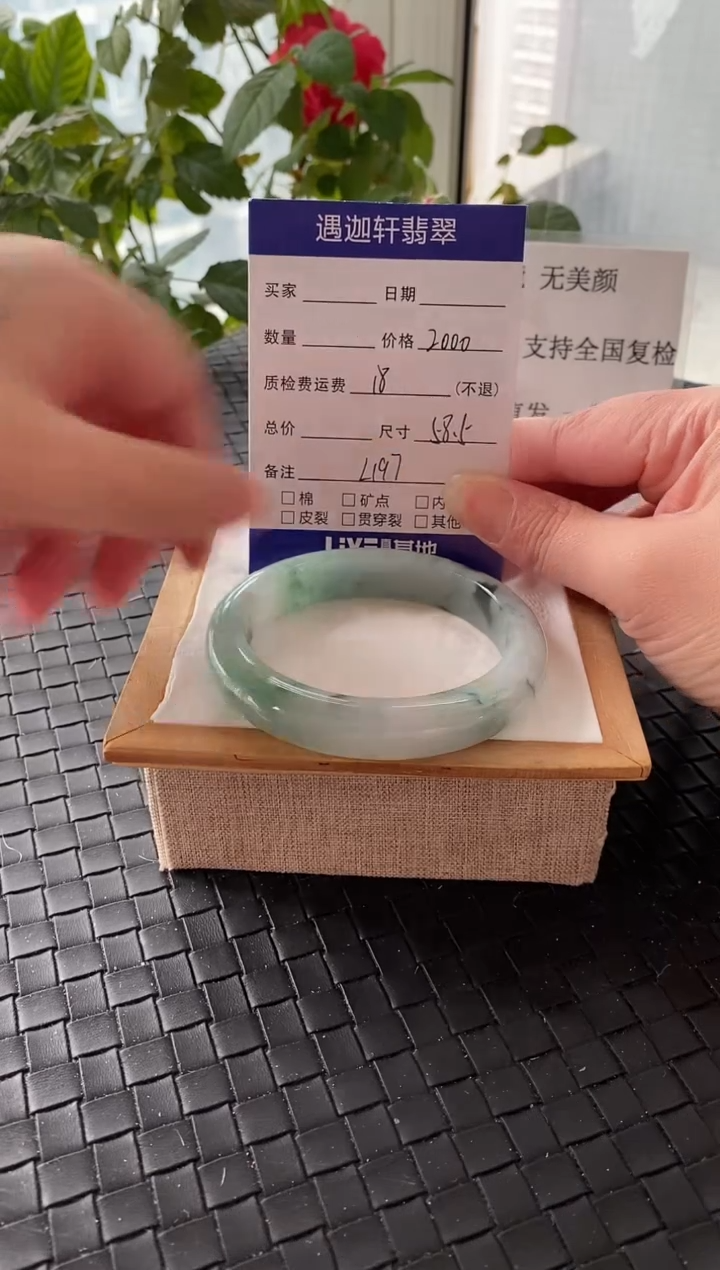 未镶嵌手镯翡翠58.5圈口 L197编码