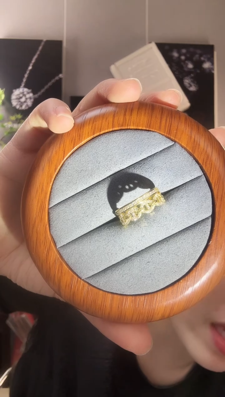 主播定制链子金色款猪鼻子戒指