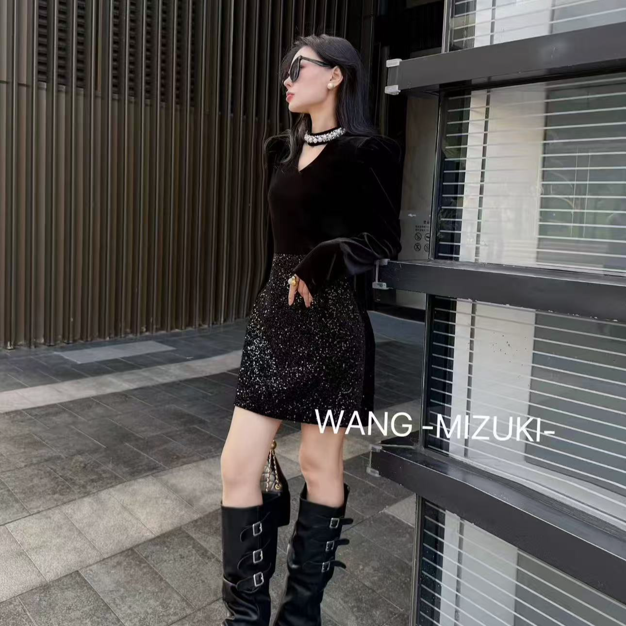 法式超好看高端精致设计感女神范连衣裙减龄显瘦优雅时尚中长裙