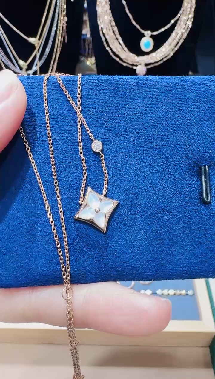 【闪购商品】定制贝壳项链18K金镶嵌贝母项链