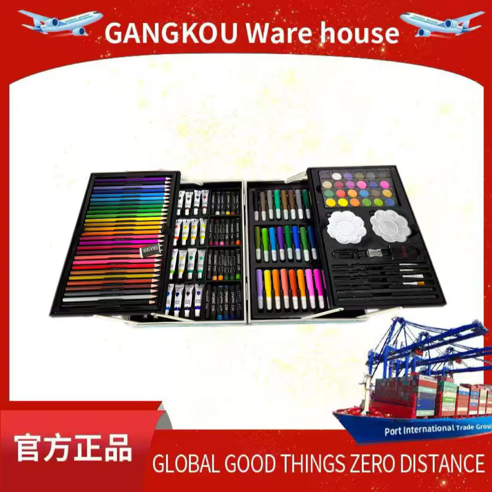 铁盒画笔套装培训礼品毕业礼物水彩笔蜡笔