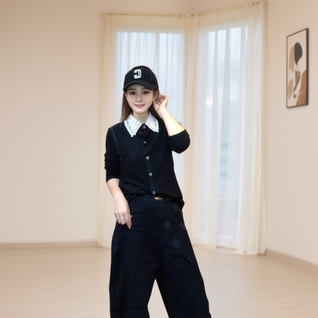 2025冬季新款双面绒翻领设计时尚百搭显瘦女上衣