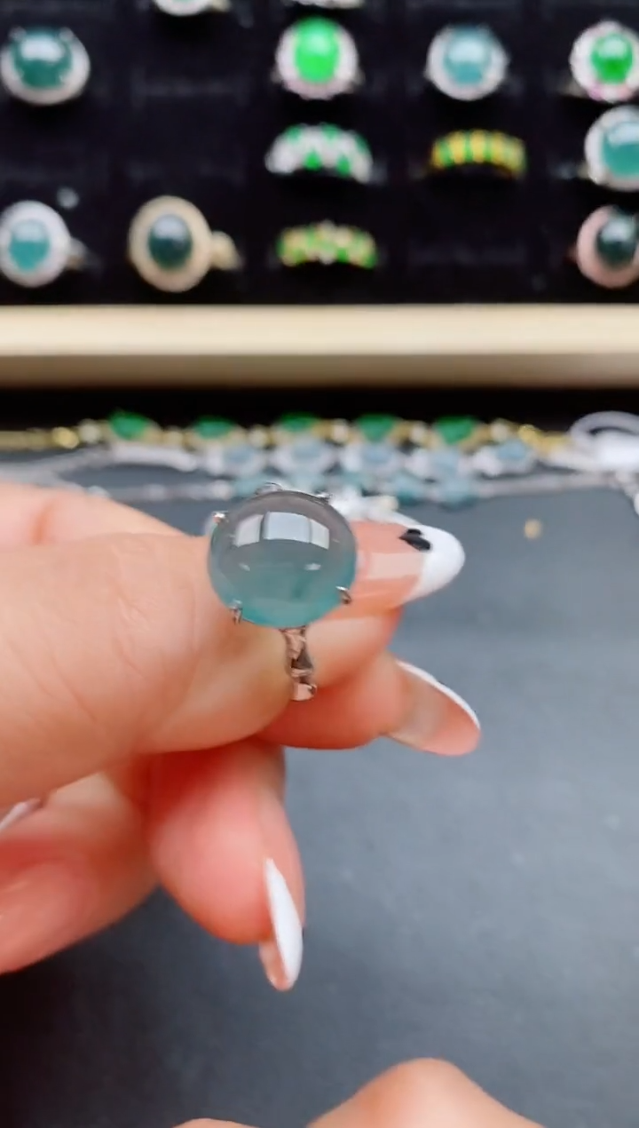 【闪购商品】翡翠戒指银S925镶嵌321321