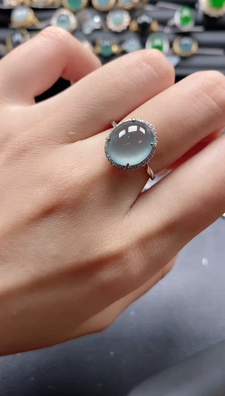 【闪购商品】翡翠戒指银S925镶嵌1111