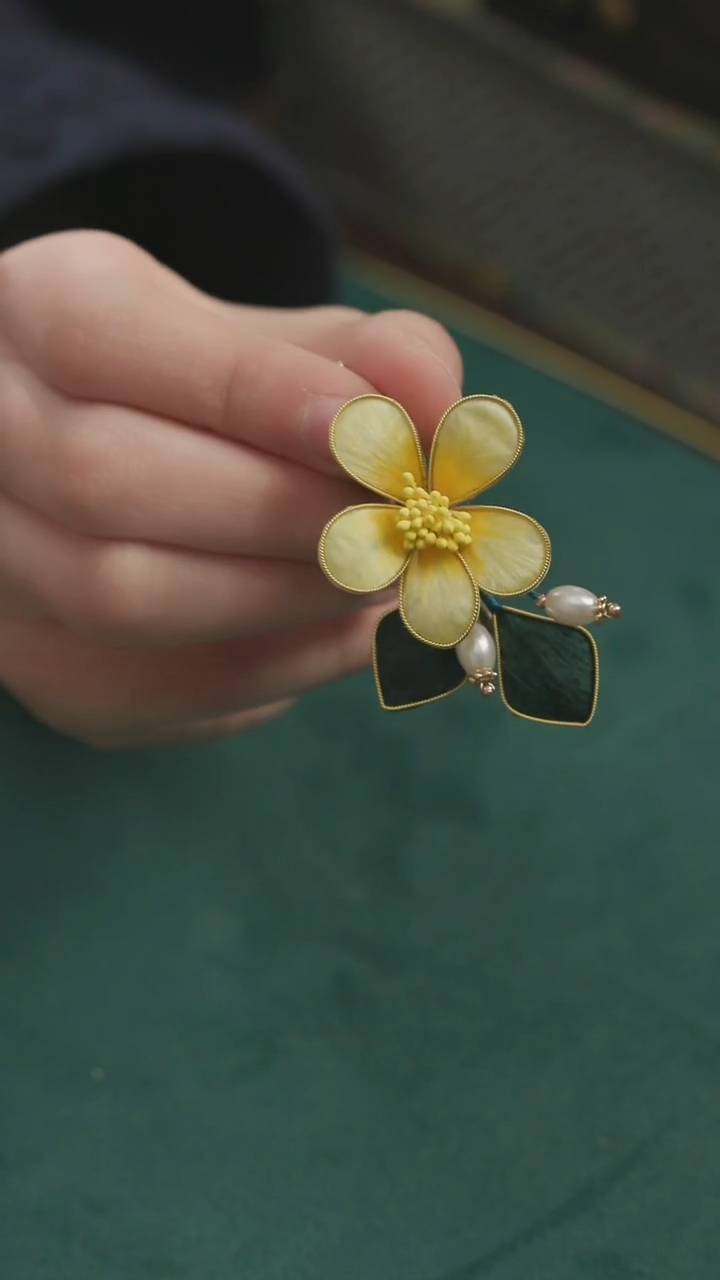 刺绣【高货】湘传礼 桑蚕丝 非遗绒花发夹