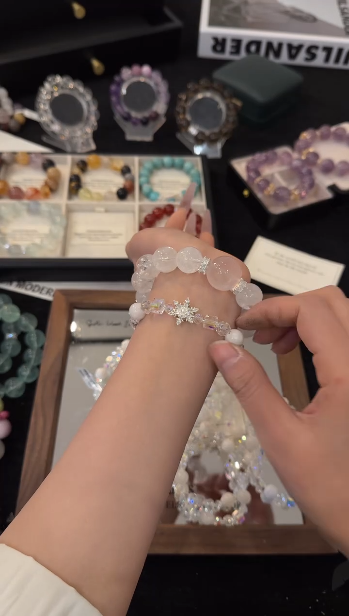 合金手链水晶雪花幽灵x3678