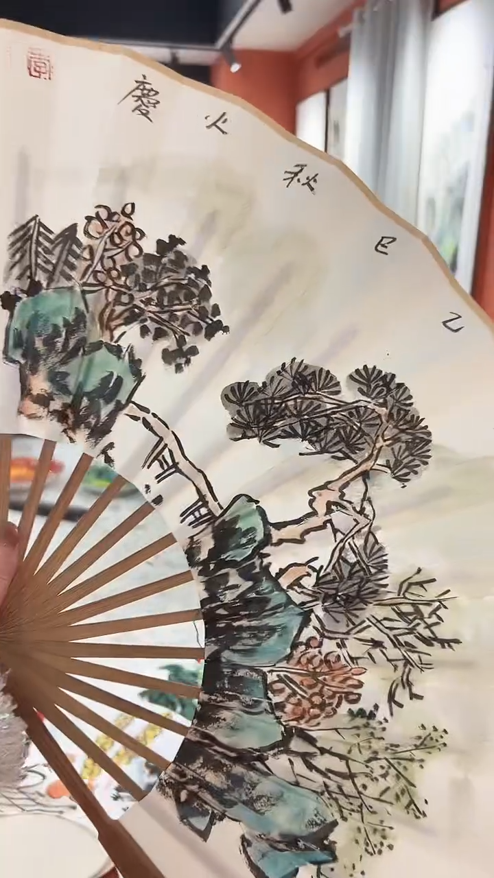 国画李火庆/国画/扇子