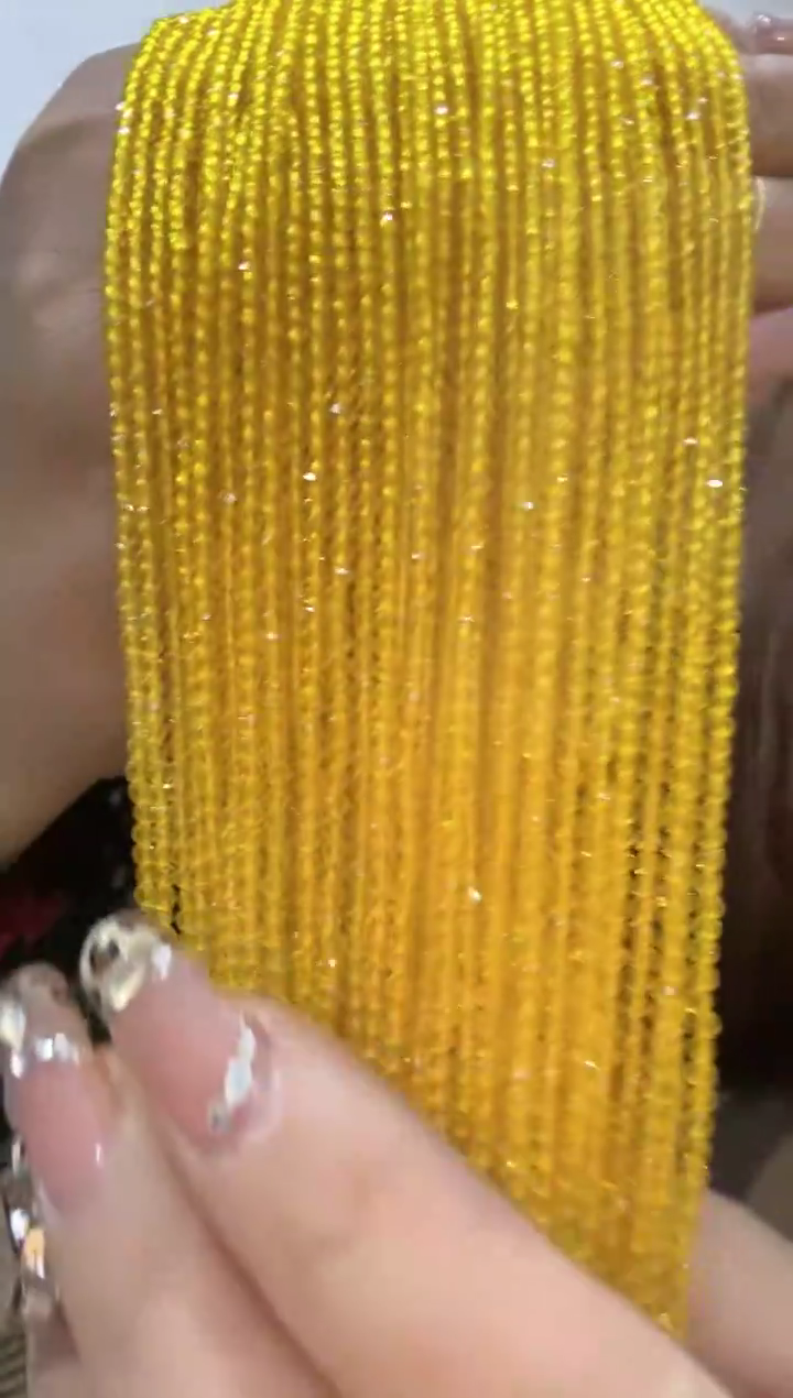 玻璃2372卡0.8水晶10条透金黄