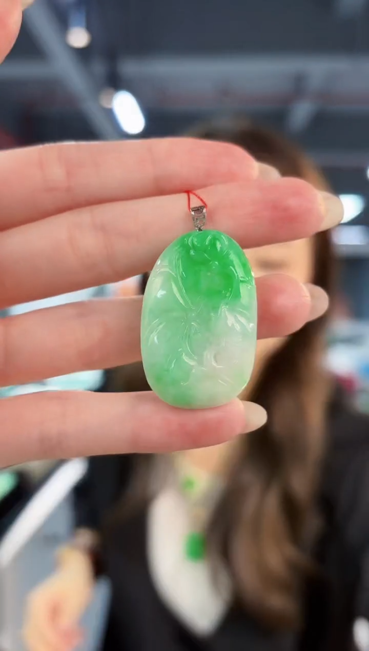 【闪购商品】翡翠颈饰18K金镶嵌缅料A货/支持复检/一件