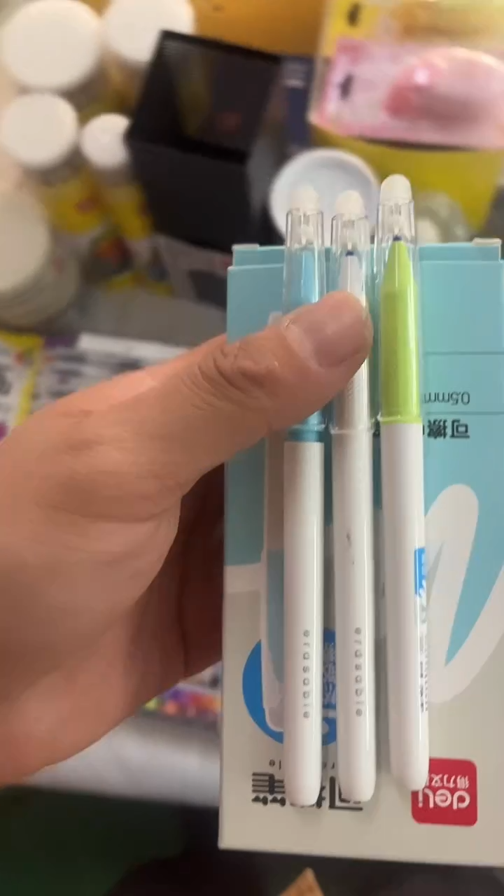 得力SA108晶蓝可擦中性笔12支